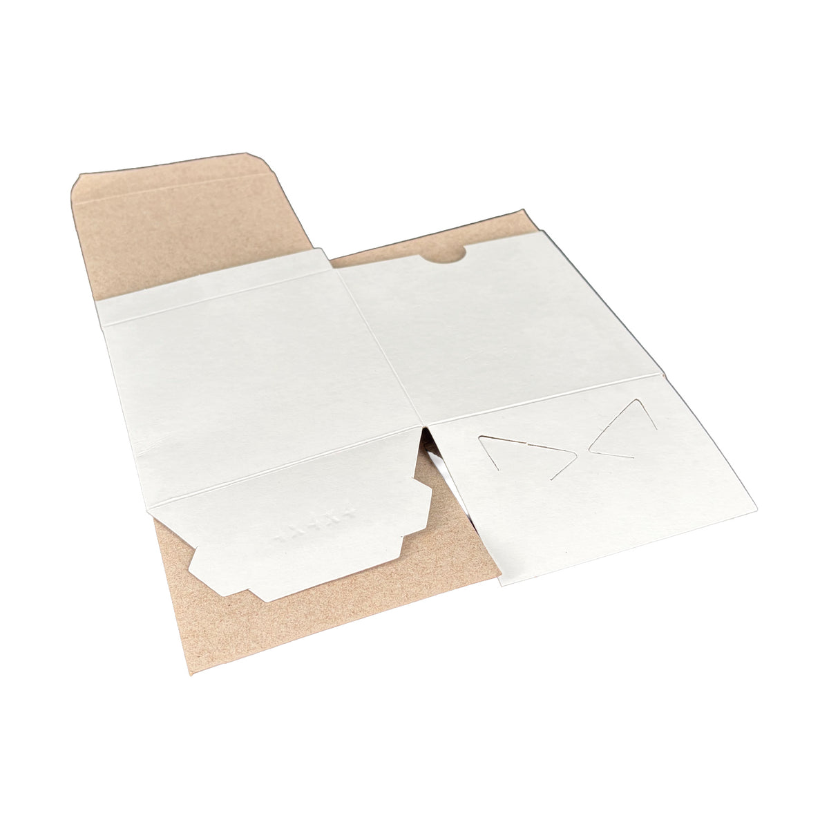 White Tuckit Fold-Flat Gift Boxes 4×4×4" — Case of 100, Made in USA