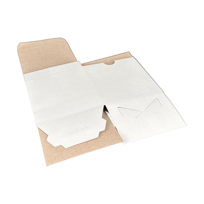 White Tuckit Fold-Flat Gift Boxes 4×4×4" — Case of 100, Made in USA