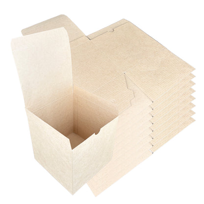 Natural Brown Tuckit Fold-Flat Gift Boxes 6×6×6" — Case of 100, Made in USA