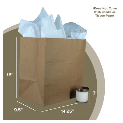 Large kraft takeout bag shown with food containers