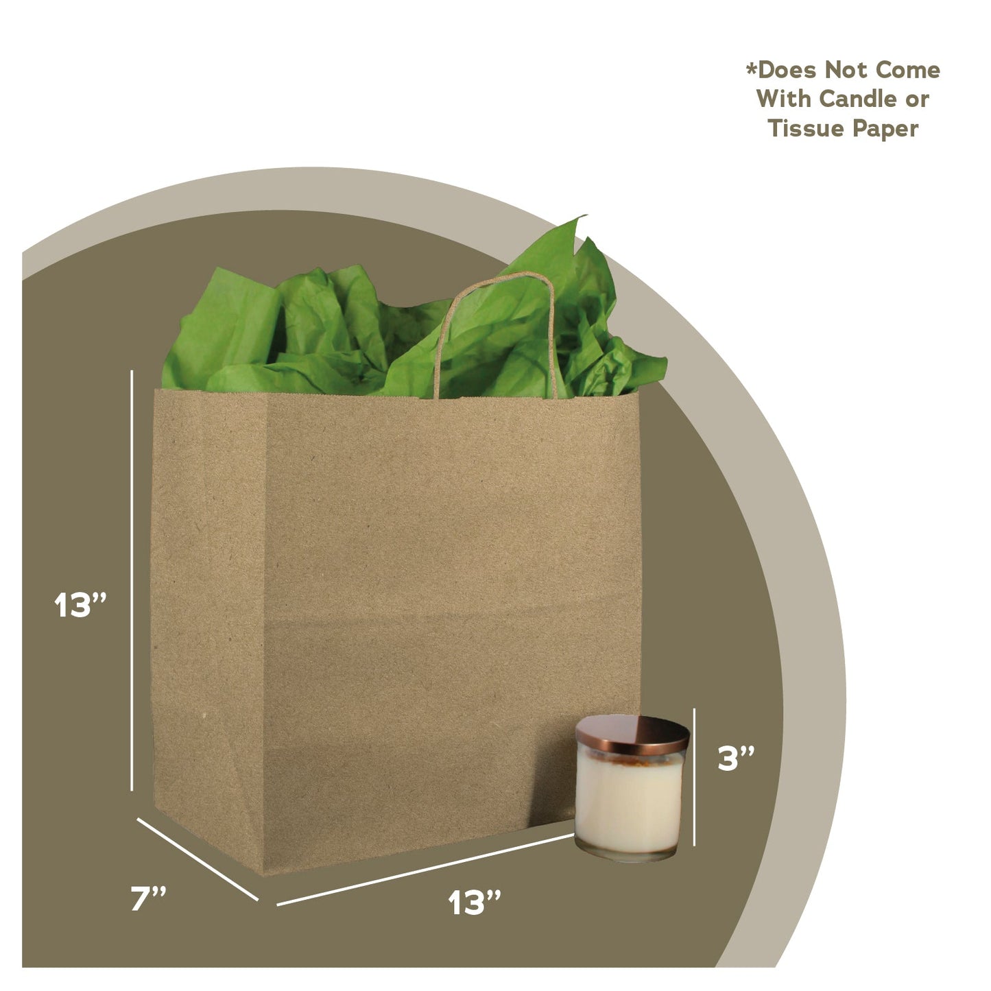 Small kraft takeout bag shown with food containers