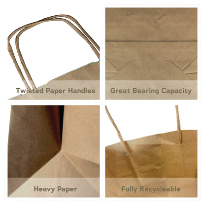Small kraft takeout bag dimensions