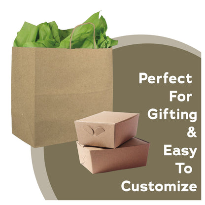 Small kraft takeout bags in restaurant setting