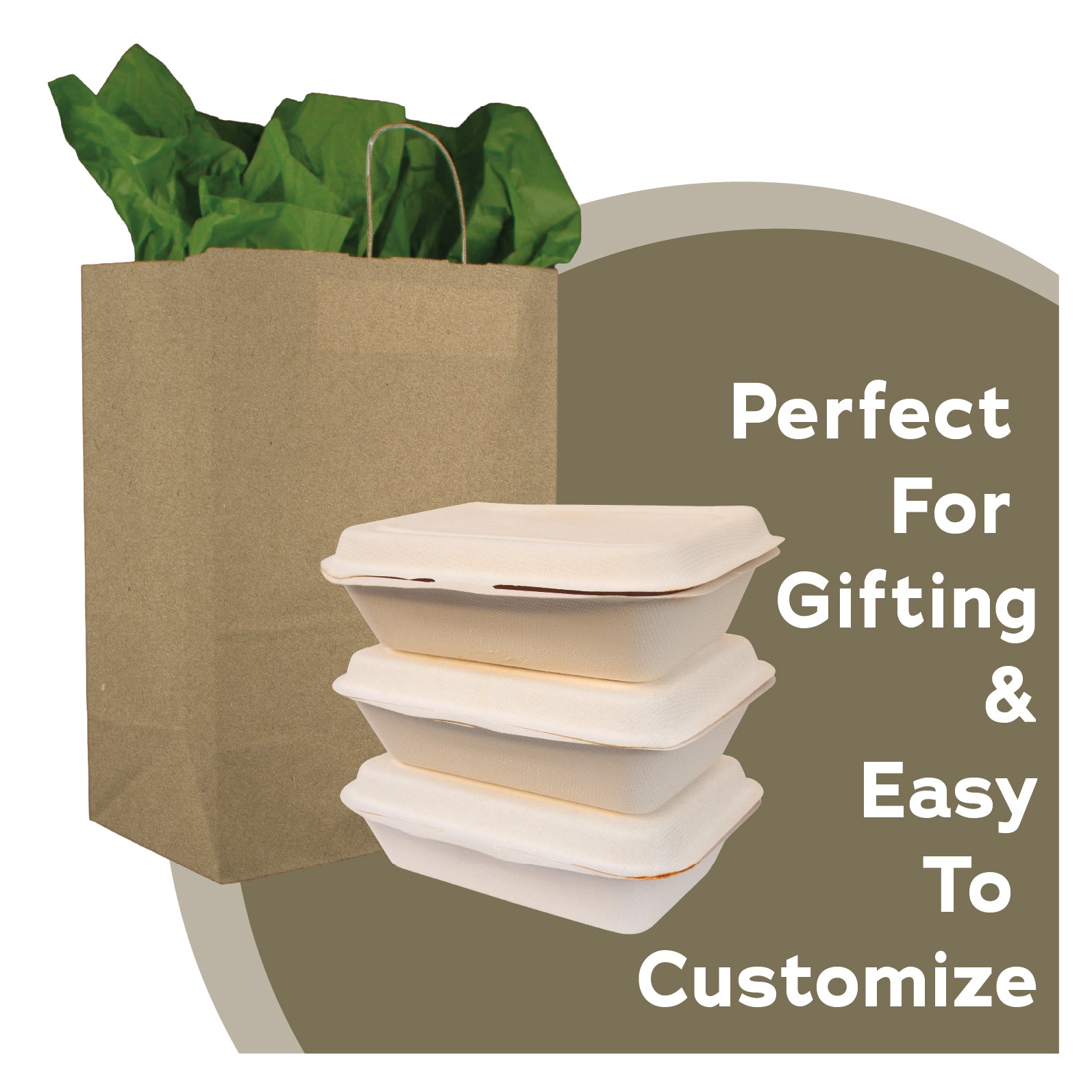 13x7x17 kraft takeout bag holding stacked food containers