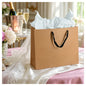 Natural Brown euro tote gift bag with twill handles, 16x6x12 inches