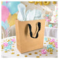 Natural Brown euro tote gift bag with twill handles, 8x4x10 inches